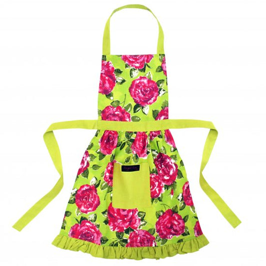 Betsy Child Apron - lime