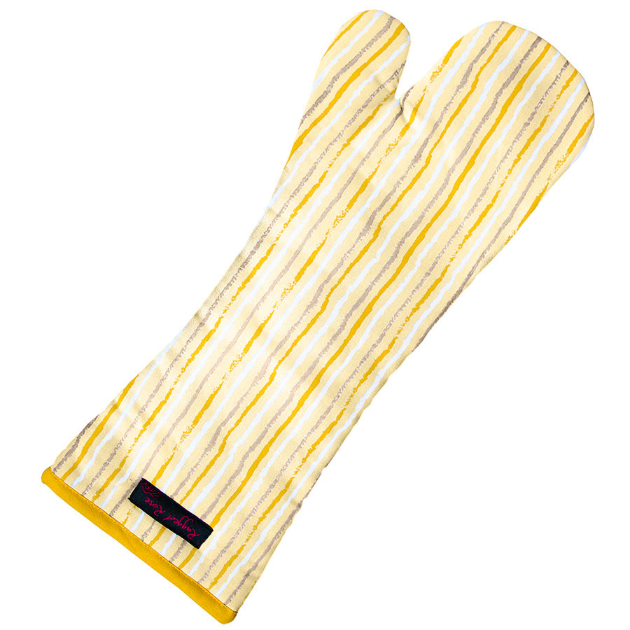 Maggie Oven Glove - gold stripe