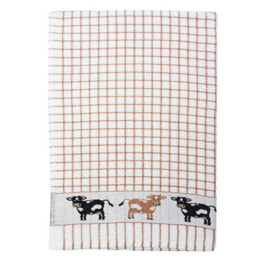 Poli-dri Jacquard Tea Towel - cows