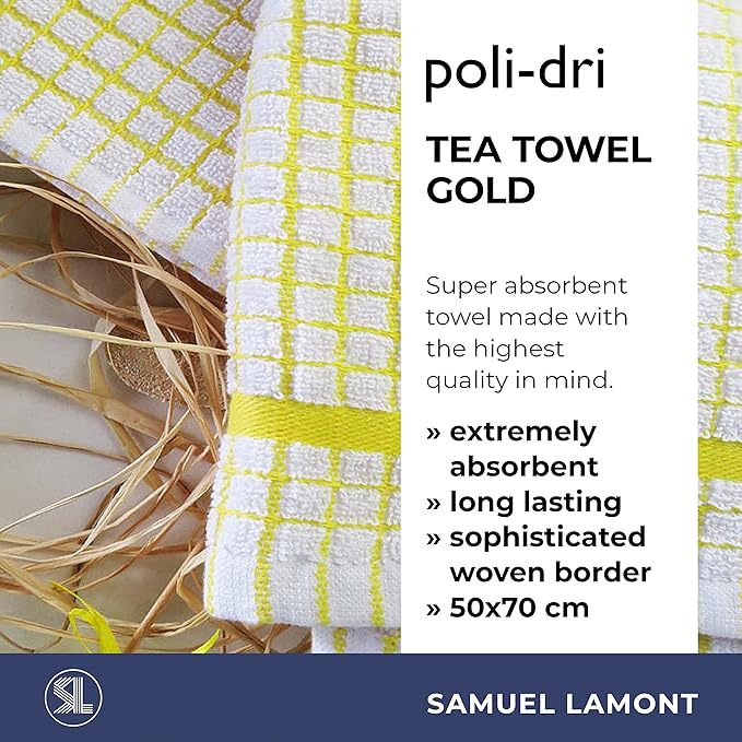 Poli-Dri Gold Tea Towel