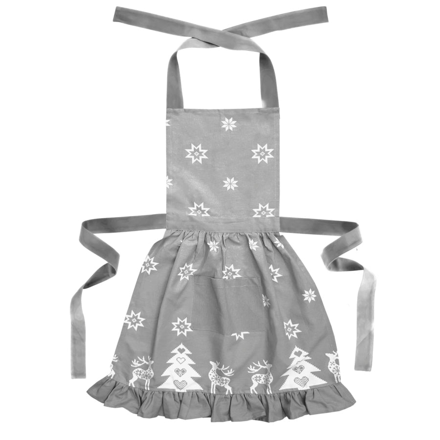 Betty Vintage Apron - Xmas silver