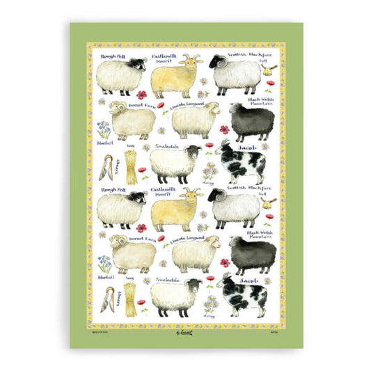 Sheep Breeds Tea Towel