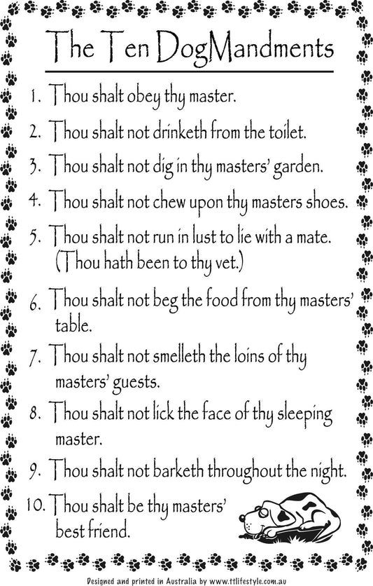 Ten DogMandments